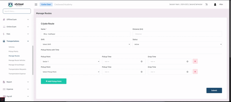 Manage Routes